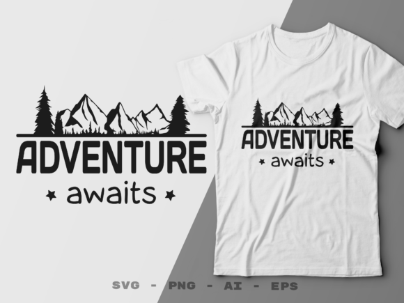 Adventure Awaits Travel Quote Graphic Design Asset