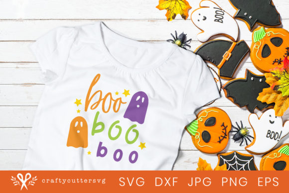 Halloween Boo Boo Boo Quote Ghost Graphics for Crafts