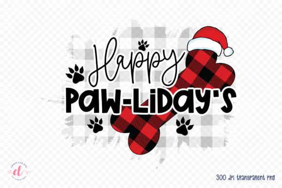 Happy Pawlidays PNG Dog Christmas SVG for Crafts and Graphics