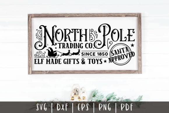 North Pole Trading Co Christmas SVG for Local Business Branding