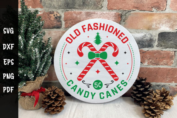 Old Fashioned Candy Canes Christmas SVG for Crafts
