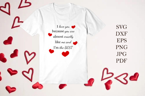 Valentine Quote, Hearts Graphic Design for Crafts